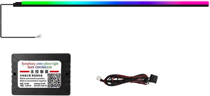 WEBUPAR Dreamcolor Interior Car Lights Strips 55-inch, Tesla Model 3 Model Y Interior car Lights, RGB Neon Light Kits with APP Control, Tesla Ambient Lighting Accessories - Image 5